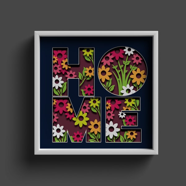 3D home SVG - 3D home frame SVG - 3D home flowers SVG - 3D Paper Cut Shadow Box Template - For Cricut - for silhouette 3D home SVG - 3D home frame SVG - 3D home flowers SVG - 3D Paper Cut Shadow Box Template - For Cricut - for silhouette