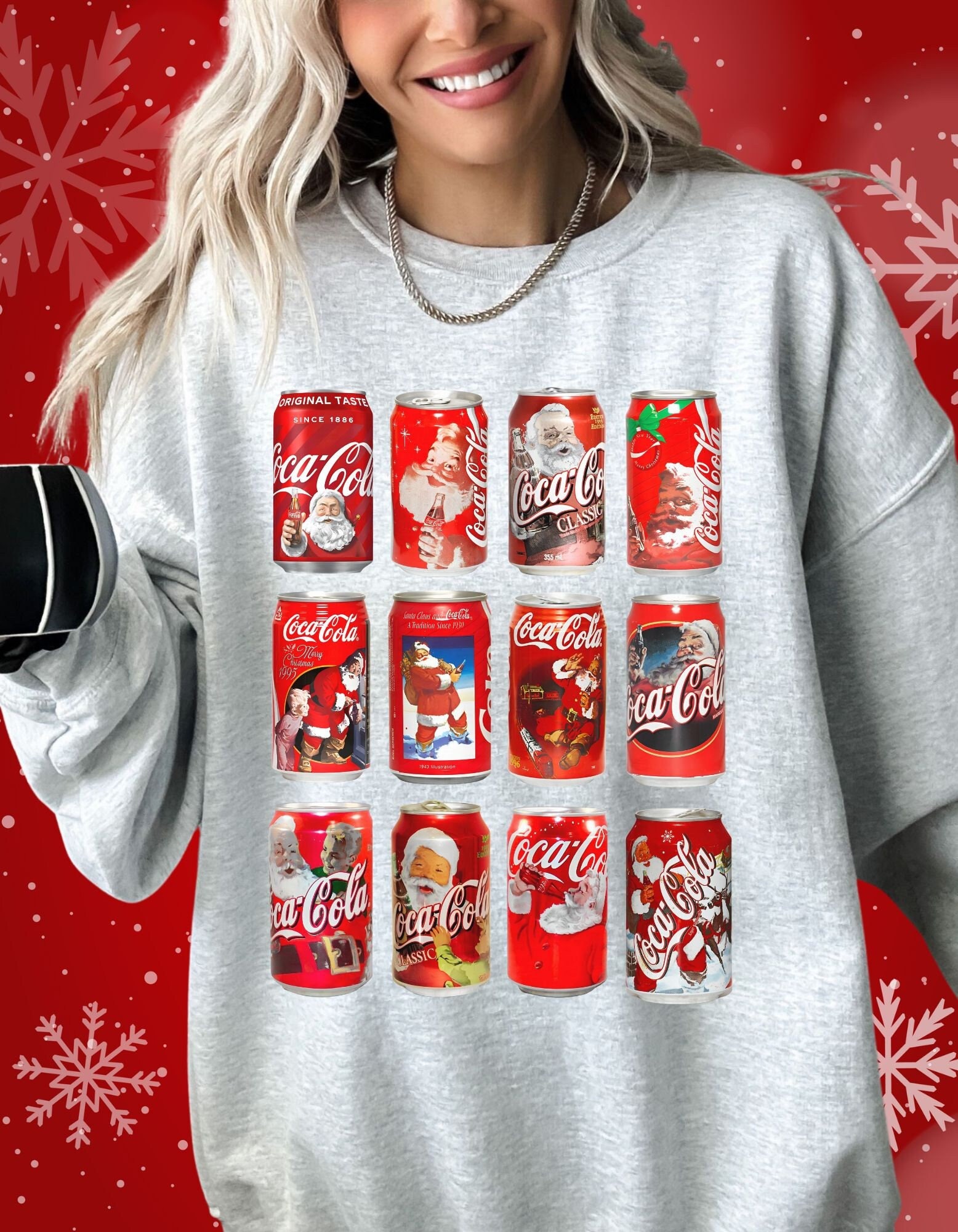 Christmas Coke Sweatshirt Coca Cola Sweatshirt Coke Sweatshirt Santa Coca Cola Sweatshirt Christmas Soda Sweatshirt Etsy
