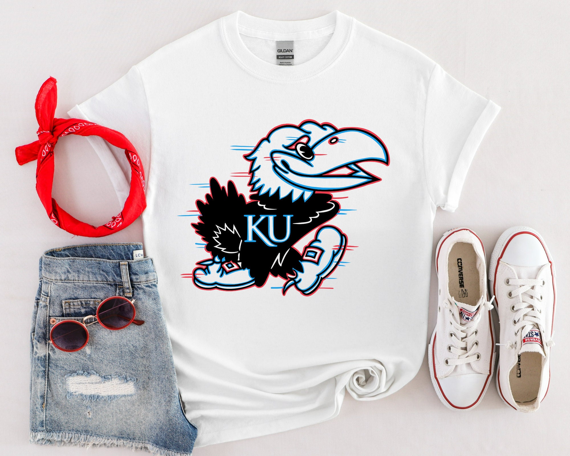 KU Jayhawks Jayhawk Bird Shirt KU Shirt Rock Chalk Shirt - Etsy