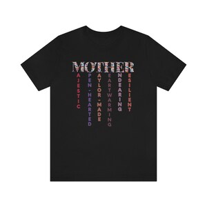MOTHER - Multi-Colored Letters Unisex Jersey Short Sleeve Tee - Each Letter Describing the Greatness of a Mother
