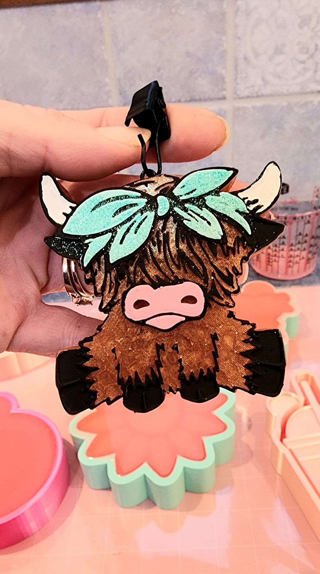Highland Cow Freshie VENT CLIP Etsy