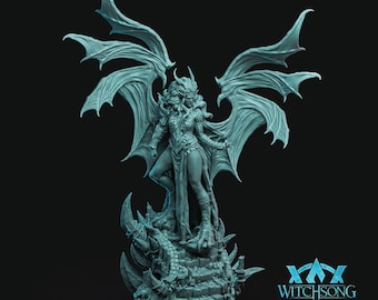 Lilith | Hellish Deity Miniature | Goddess of the Damned | Witchsong Miniatures | 3D Resin Print