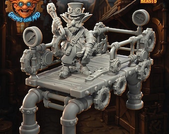 Marnick Tinkersprocket | Gnome Tinkerer Miniature | Heroes & Beasts | Sparkcrank Smiths | 3D Resin Print