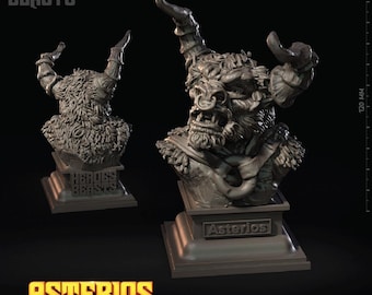 Asterios | Bull Minotaur Miniature | Heroes & Beasts | 3D Resin Print