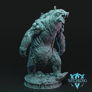 Akros, Nyx&#39;s Roar | Undead Bear Miniature | Witchsong Miniatures | TTRPG | D&D