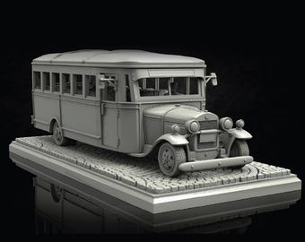 Vintage Bus | Public Transport Vehicle | The Devourer of the Depths | Adaevy Creations | 3D Resin Print