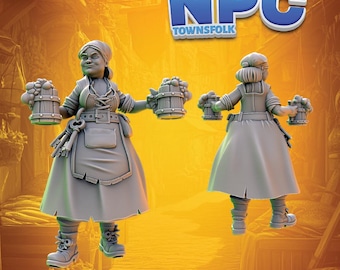 Innkeeper | Townsfolk Miniature | Heroes & Beasts | NPC Townsfolk 2 | 3D Resin Print