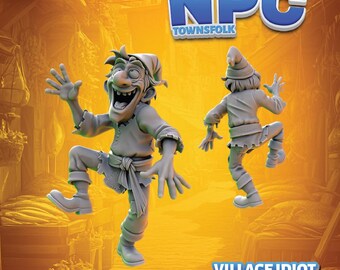 Village Idiot | Townsfolk Miniature | Heroes & Beasts | NPC Townsfolk 2 | 3D Resin Print