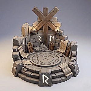 Ruined Sanctum | Miniature Diorama | Mini Forge | 3D Resin Print