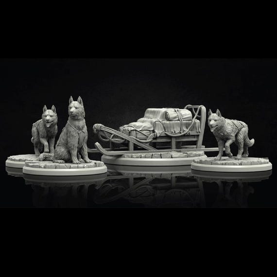 Dog Sled | Arctic Miniature | the Frozen Madness | Adaevy