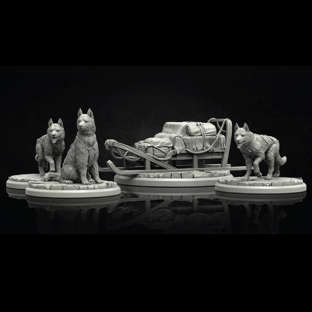 Dog Sled | Arctic Miniature | the Frozen Madness | Adaevy