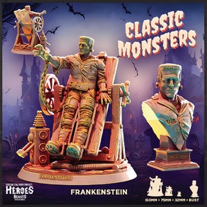 Frankenstein&#39;s Monster | Undead Miniature | Heroes & Beasts | Classic Movie Monsters | 3D Resin Print