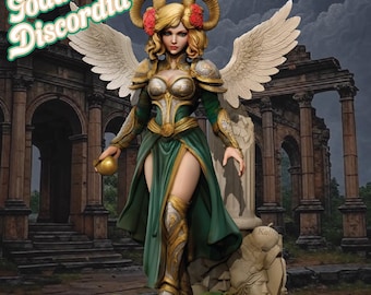 Discordia, diosa de la discordia / Miniatura romana / Diseños de Nafarrate / Impresión 3D en resina
