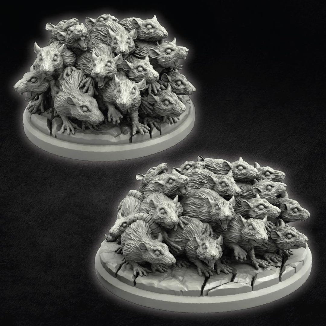 Rodent Shell Swarm of Rats | Rodent Hive Miniatures | Beneath the Mortal Shell ...