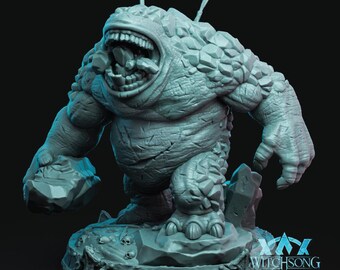Lak, Eater of Rock | Elemental Golem Miniature | Witchsong Miniatures | 3D Resin Print