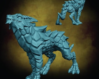 Dragon Hounds | Beast Miniature | Velrock Art | Company of Dragons 2 | 3D Resin Print