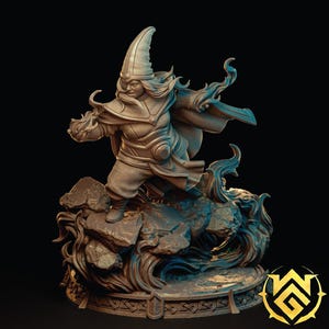 The Elemental Conjurer | Wizard Miniature | The Witchguild | 3D Resin Print