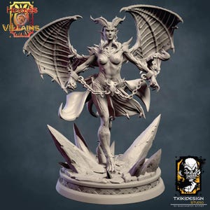 Briazet, the Succubus | Devil Miniature | TxikiDesign Studio | Heroes and Villains Vol. 1 | TTRPG | D&D