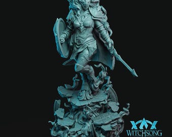 Knight of the Nebula | Armored Celestial Miniature | Witchsong Miniatures | 3D Resin Print