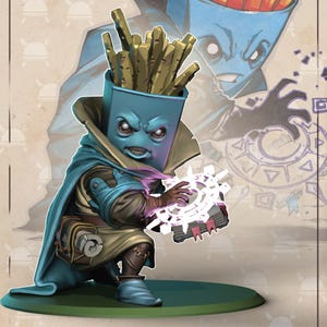 Batatas Fritas Warlock | Soldado Saboroso | Luta de Comida | Quirky Unlimited | Impressão de Resina 3D