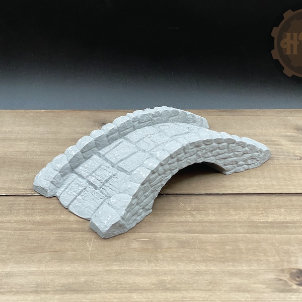 Stone Bridge | River Crossing | Miniature Gaming Terrain Kit | 3DP4U | Medieval Town Set 1 | DnD | RPGs