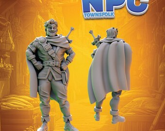 Local Hero | Townsfolk Miniature | Heroes & Beasts | NPC Townsfolk 2 | 3D Resin Print