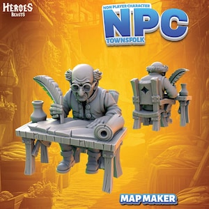 Map Maker | Miniatuur stedelingen | Heroes & Beasts | NPC Townsfolk 2 | 3D-harsafdruk