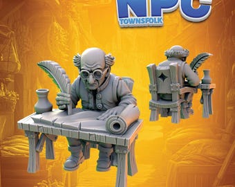 Map Maker | Townsfolk Miniature | Heroes & Beasts | NPC Townsfolk 2 | 3D Resin Print