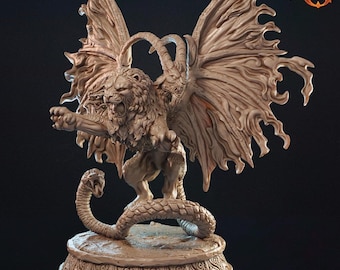 Burning Chimera | Mythical Miniature | SolGood Creations | 3D Resin Print