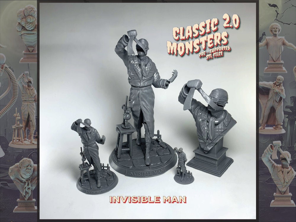 Miniature Invisible Men Invisible Man | Monster Miniature | Heroes & Beasts | Classic Movie ...