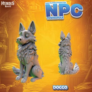 Doggo | Townsfolk Miniature | Heroes & Beasts | NPC Townsfolk 2 | 3D Resin Print