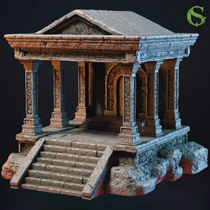 Sanctuaire des non-dits | Temple abandonné | Bâtiments fantastiques 3 | SolGood Terrain | Impression filament 3D