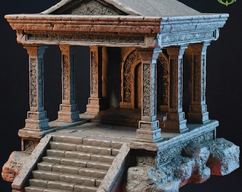 Sanctum of the Unspoken | Abandoned Temple | Fantasy Buildings 3 | SolGood Terrain | 3D Filament Print