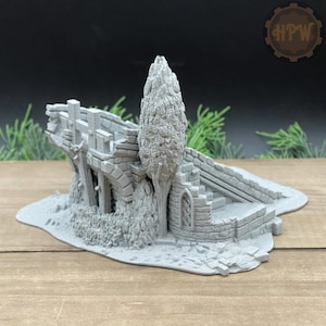 Broken Half Bridge | 3D Filament Print | 3DP4U | Medieval Town Set 2