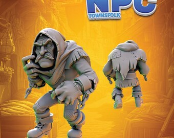Fugitive | Townsfolk Miniature | Heroes & Beasts | NPC Townsfolk 2 | 3D Resin Print