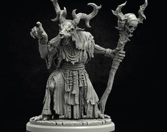 Ghoul Priest | Eldritch Cultist Miniature | The Devourer of the Depths | Adaevy Creations | 3D Resin Print