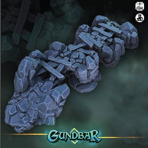 May include: A miniature stone bridge with wooden planks, perfect for tabletop gaming or miniature scenery. The bridge is made of gray and blue stone with a weathered look.