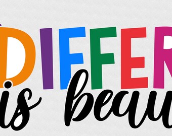 Different is beautiful Png svg