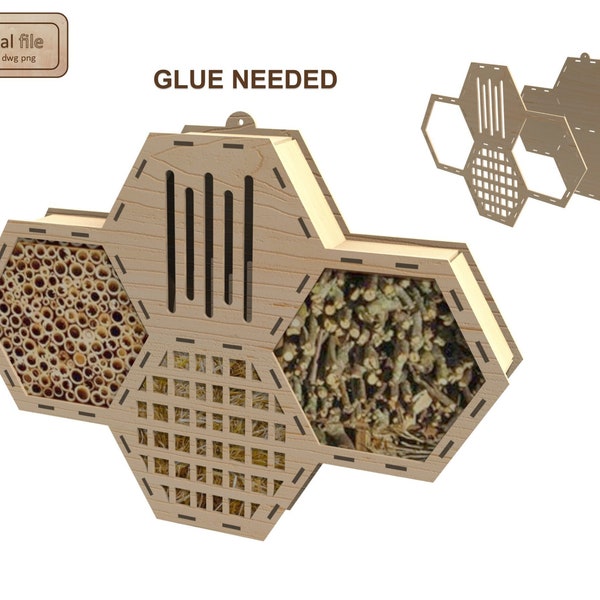 Insect Hotel Papillons Abeilles Bugs Laser Cut File| dxf svg dwg png