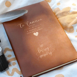 Diario conmemorativo personalizado, regalo de duelo, diario de duelo con nombre personalizado, libro de recuerdos, regalos de duelo personalizados, regalo de duelo por la pérdida de un ser querido