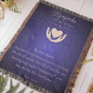 Personalized Memorial Throw Blanket, Memorial gift, Sympathy Blanket, Grief, Bereavement Gift, Loss of Loved One, Mother, Father, Mom, Dad