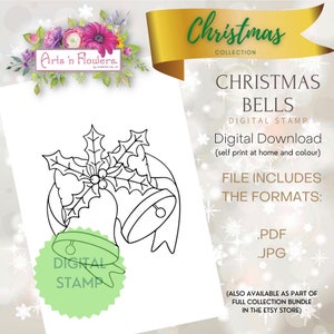 Weihnachtsglocken,weihnachten,.pdf, .jpg digitaler Stempel, printable, Wandkunst, Poster, Kunst, download, sharon callis,