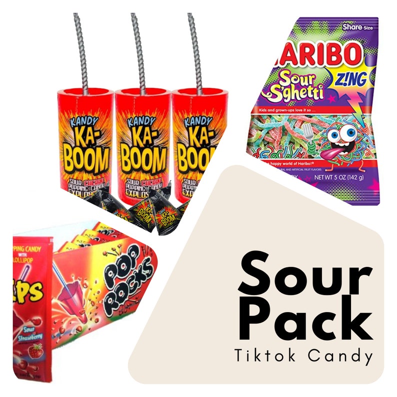 Sour Candy Box Tiktok Candies Powder Chewy Candy Novelty Etsy