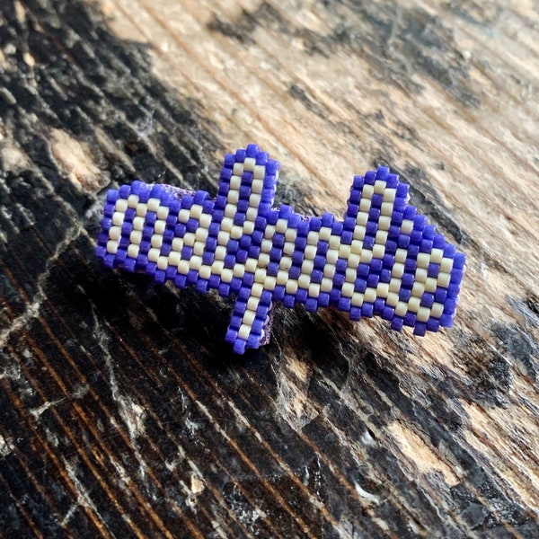 Broche message amusant - malpolie - broche insulte - bijou en perles tissé à la main