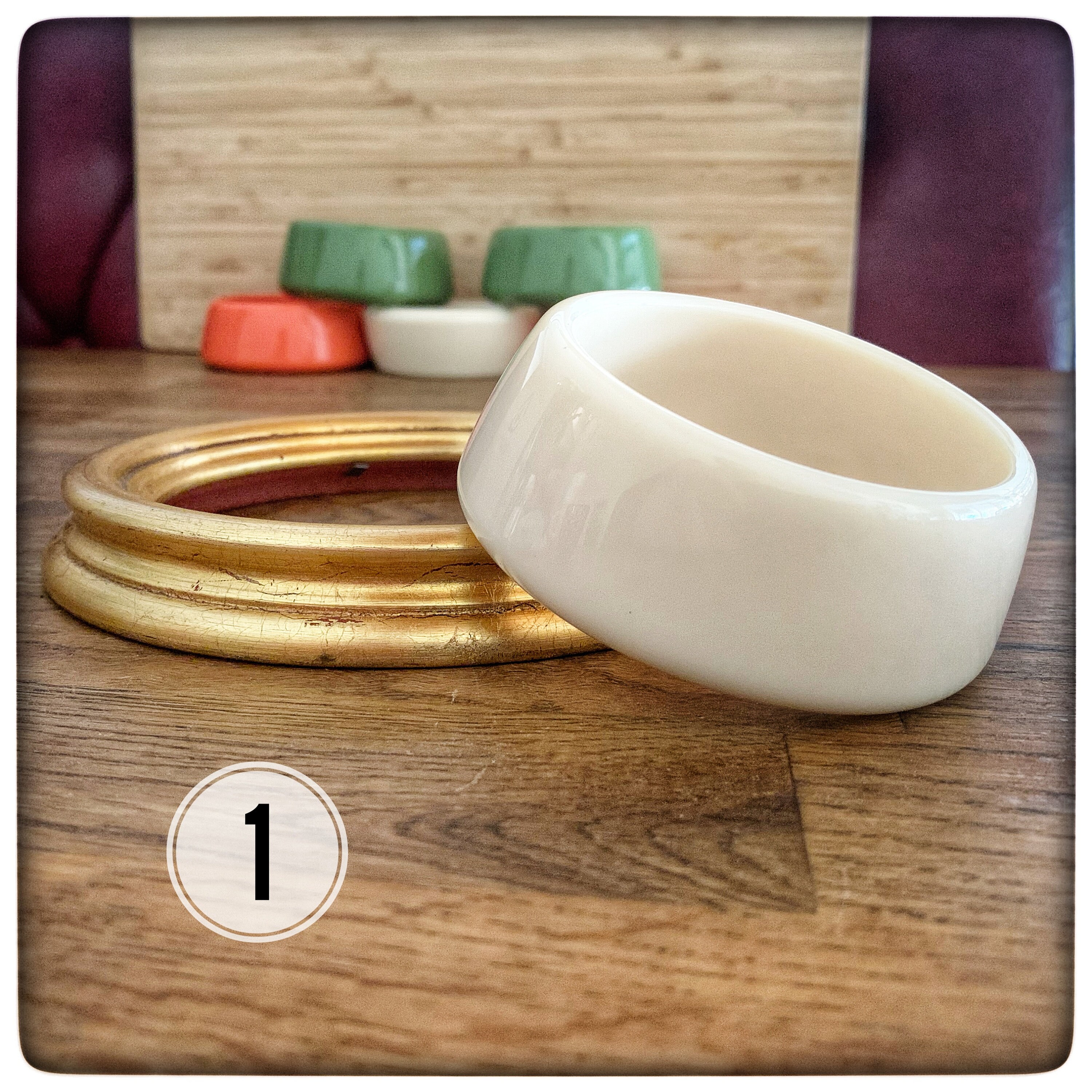 Lot De 3 Bracelets En Résine Acrylique Pour Femme – Diamètre Intérieur 6.8cm – Couleurs Vives, Style Vintage Et Large – Cadeau Fête Des Mères - 7
