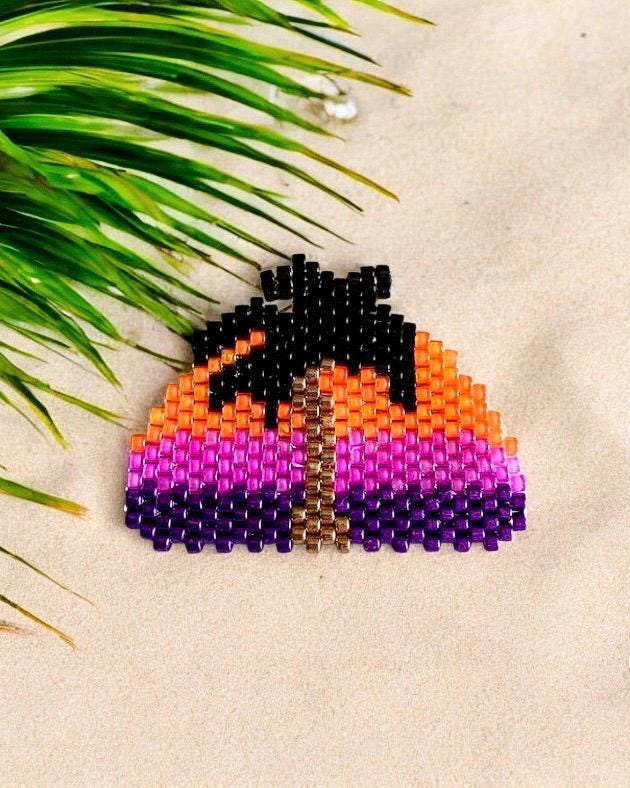 Petite Broche En Forme De Palme Vintage - Accessoire élégant, Occasion
