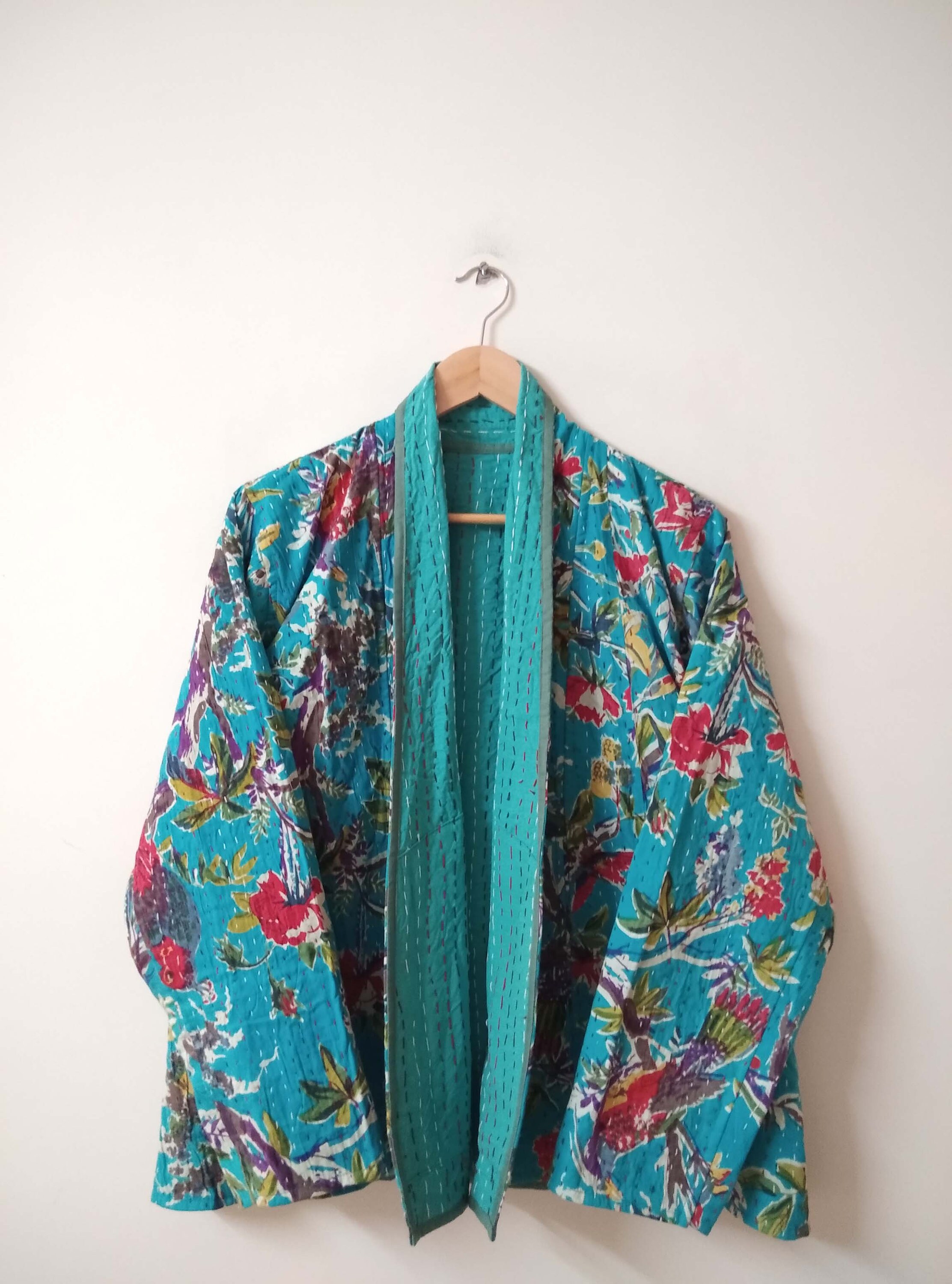 Indian Kantha Jacket Kantha Short Jacket Handmade Kantha Etsy