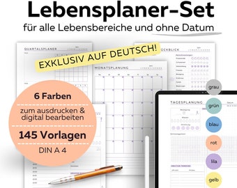 145 Templates, Printable Planner, Digital Planner, Life Planner for ADHD, Journal, Daily Planner, Planner for ADHD & Neurodivergent Brains
