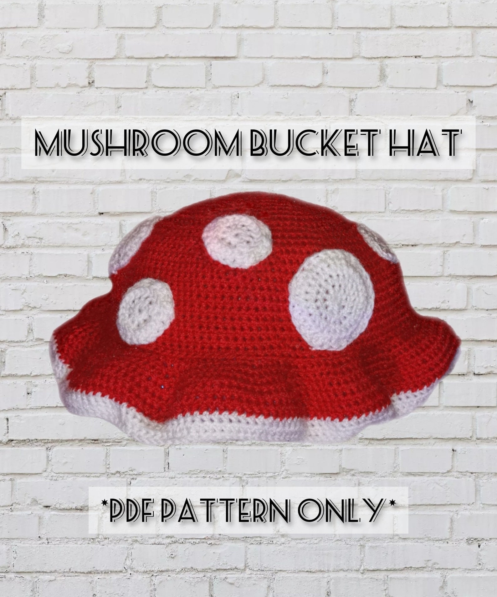 Crochet Mushroom Bucket Hat Pattern PDF Etsy