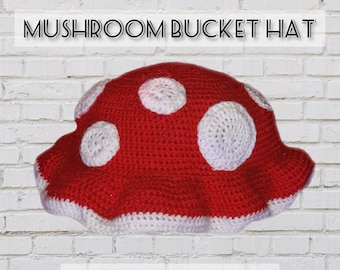 Crochet Mushroom Bucket Hat Pattern PDF